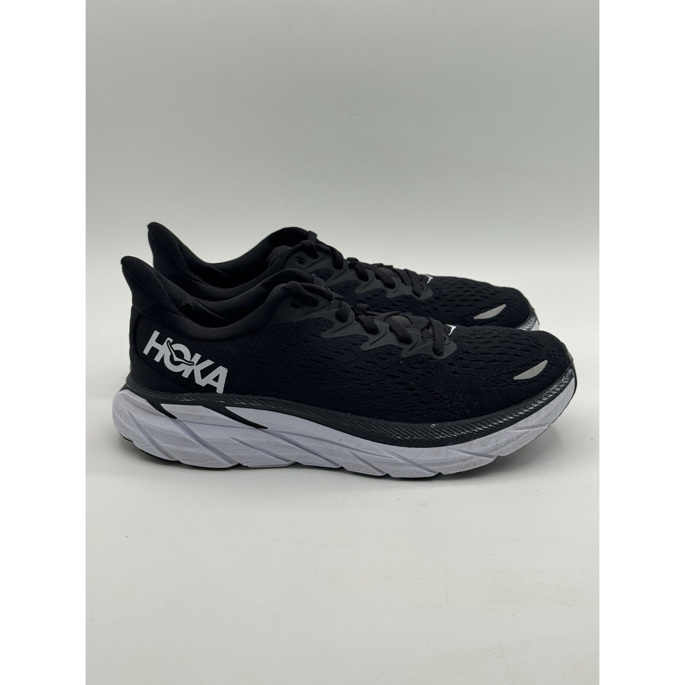 Hoka One One Clifton 8 Black White Shoes Women's Size 5.5B